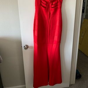 Red formal gown